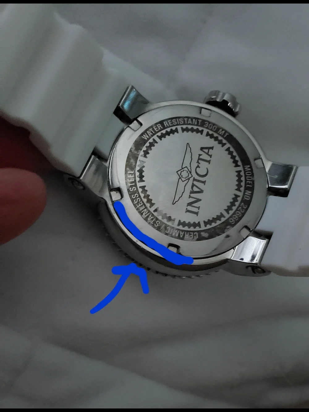 Invicta White and Silver Mother-of-Pearl Dial Sport Watch